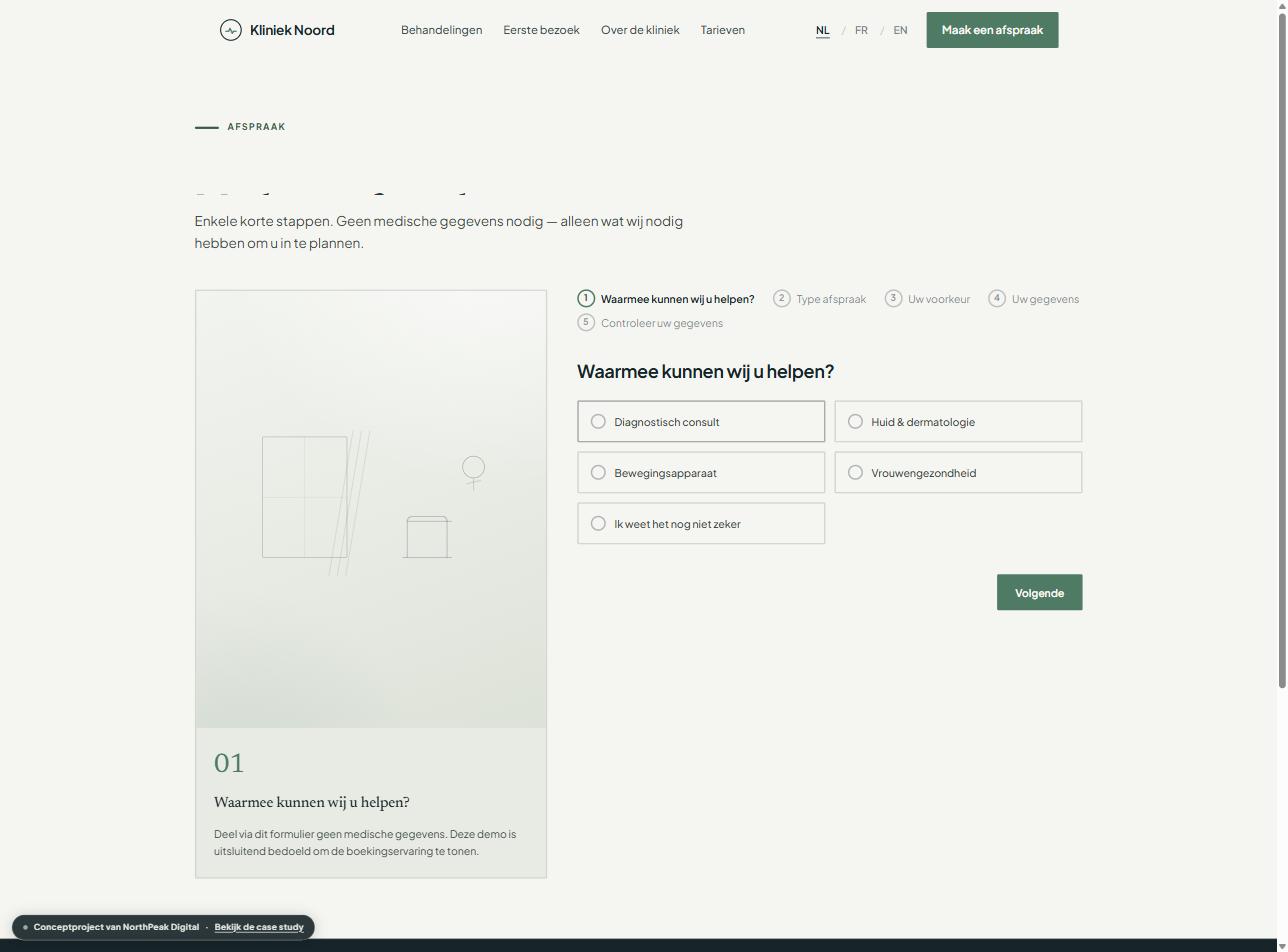 De geïntegreerde boekingservaring: een stapsgewijs contextpaneel naast het boekingsformulier.